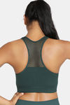 Zelocity Quick Dry Sports Bra With Removable Padding -  Green Gables — thumbnail 2